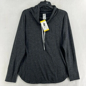 Member's Mark Shirt Women's Sz M Gray Favorite Soft Funnel Neck Pullover